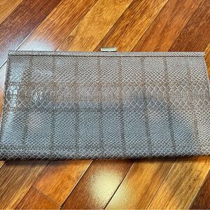 Aldo Brown Snakeskin Clutch
